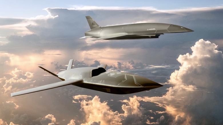 a pair of Collaborative Combat Aircrafts flying