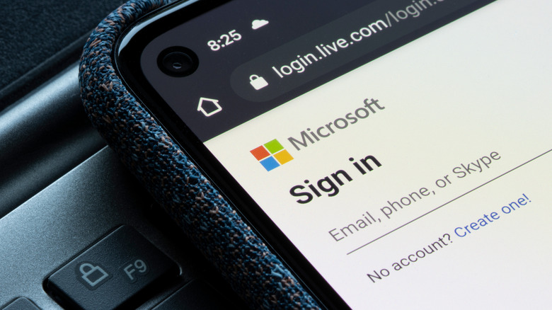 microsoft sign in on smartphone