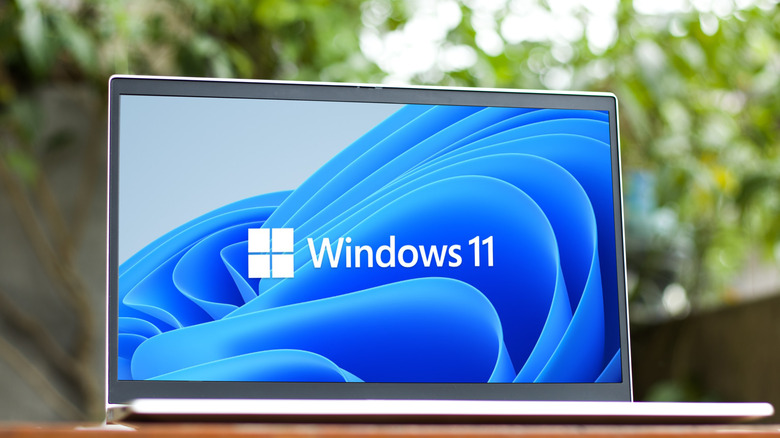 laptop with windows 11 logo