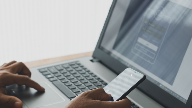 Email laptop and phone