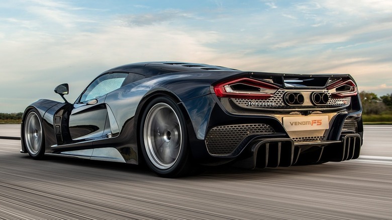 Hennessey Venom F5 rear 3/4 closeup