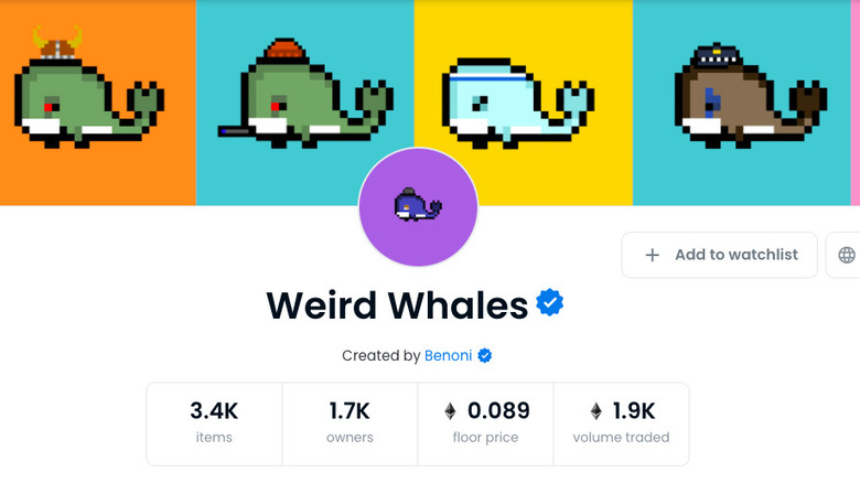OpenSea Weird Whales screenshot