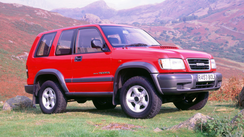 Red Isuzu Trooper