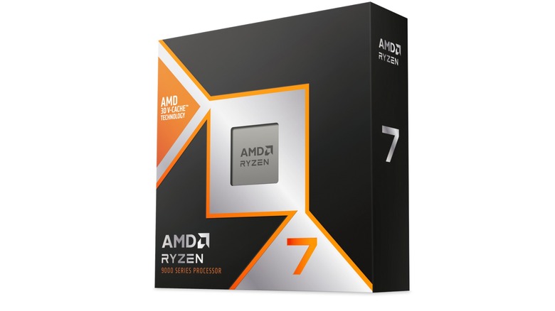 AMD Ryzen 7 9800X3D processor in packaging