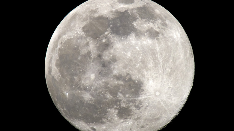 Full moon in night sky