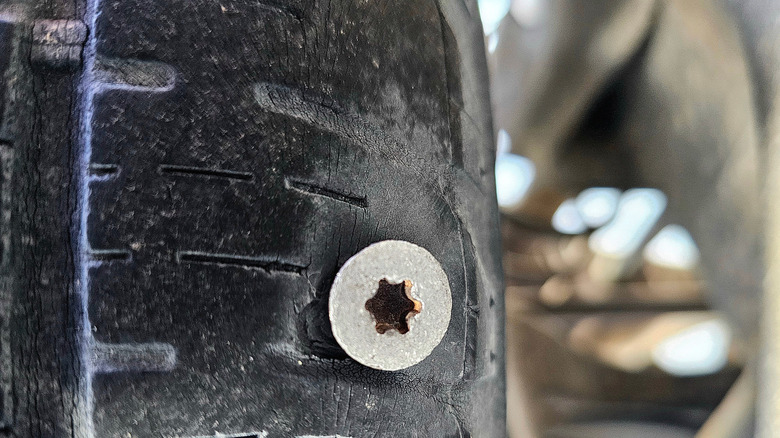 tire with puncture