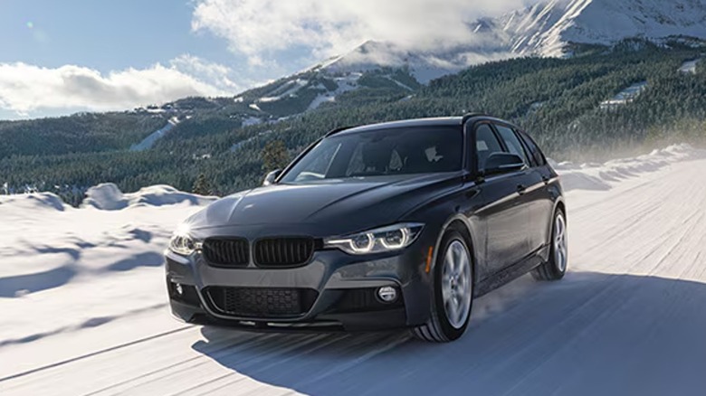 Car with Bridgestone Blizzak tires