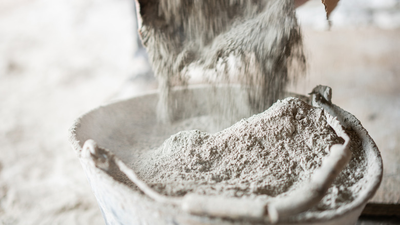 A bucket full of cement