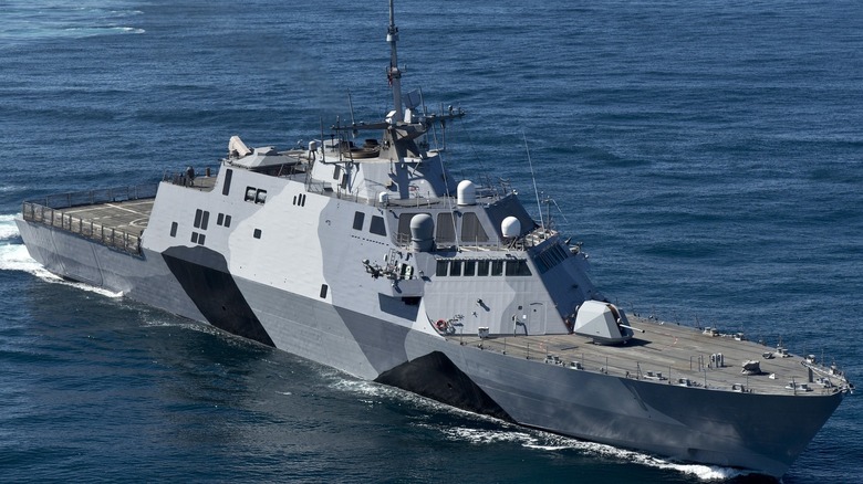 USS Freedom on sea before its first deployment