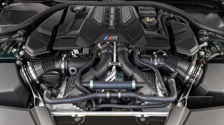 BMW M Series twin turbo V8 engine