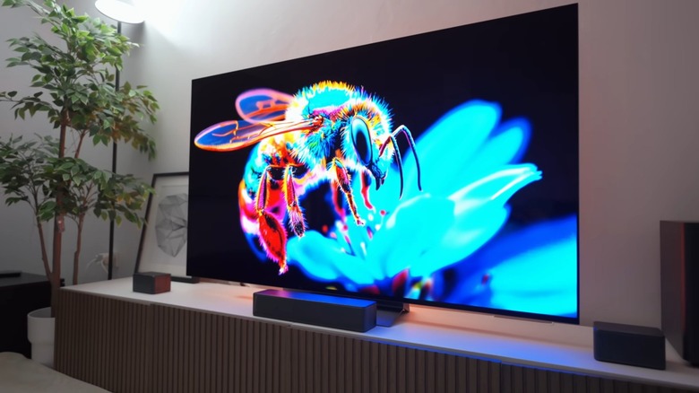 LG C5 TV in a minimalist living room