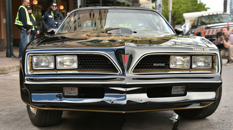 Black Pontiac Trans Am grille