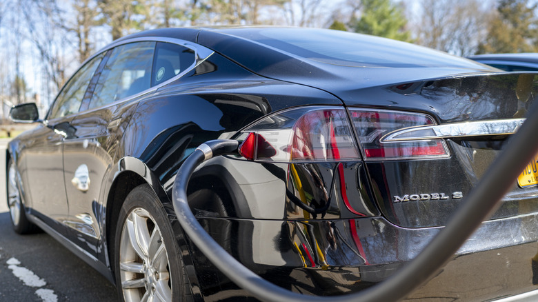 Tesla Model S parked