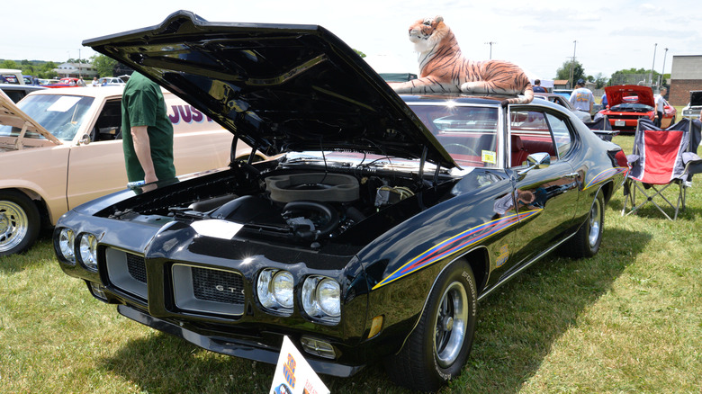 1971 Pontiac GTO Judge with the hood up