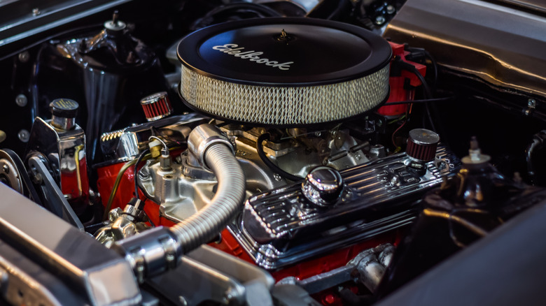 A Chevrolet 305 cubic-inch engine