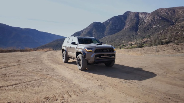 A 4Runner TRD Pro exploring a semi arid terrain