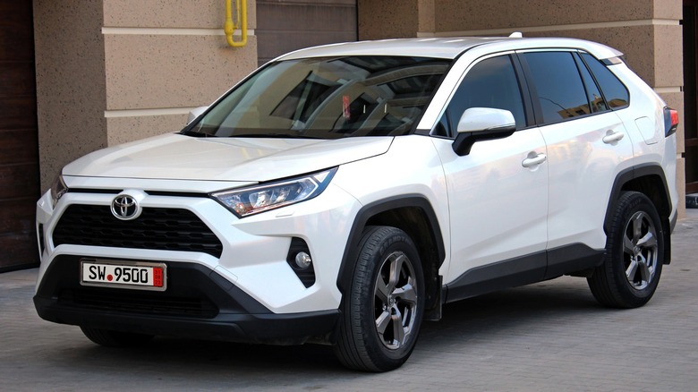 a white Toyota RAV4