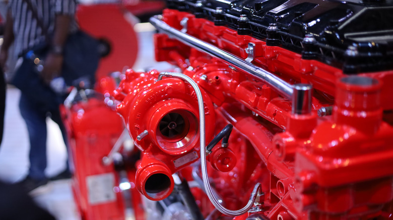 A turbocharged Cummins inline-six engine