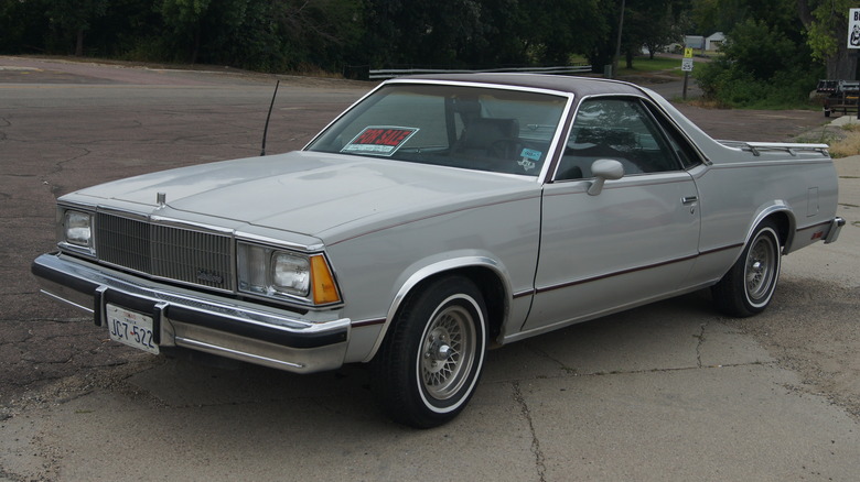grey 1980 GMC Caballero in parking lot