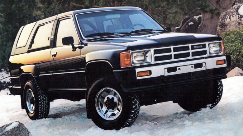 1984 Toyota 4Runner, front 3/4 view, black exterior