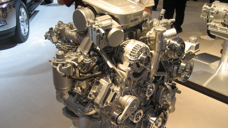 A 6.6-liter Duramax diesel engine