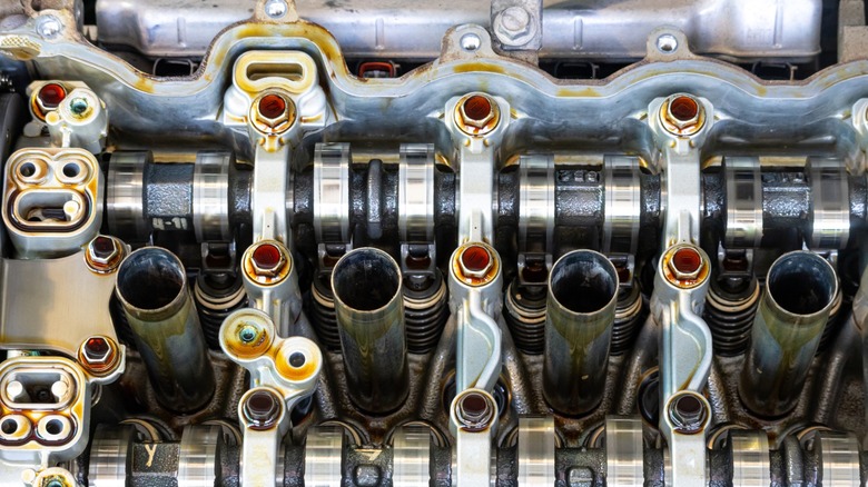 Close up of a car engine
