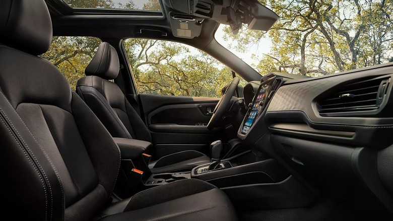The interior cabin of a 2025 Subaru Forester driver side