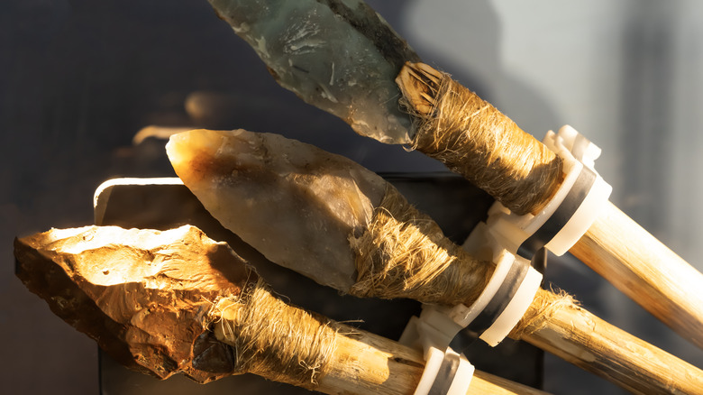 Weapons made from wood and stone