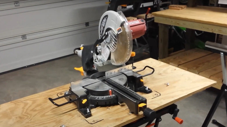 Chicago Electric's ten-inch sliding compound miter saw.