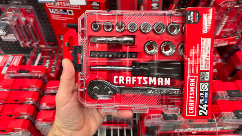 Craftsman Ratchet And Socket Set In Hardware Store