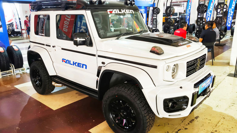A Jeep with Wildpeak Falken tires