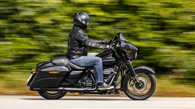 Harley-Davidson motorcycle on beach