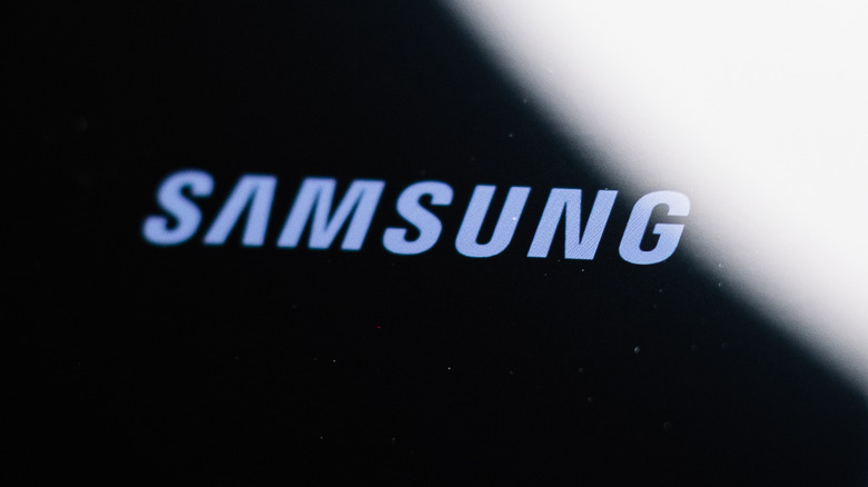 Samsung logo closeup 