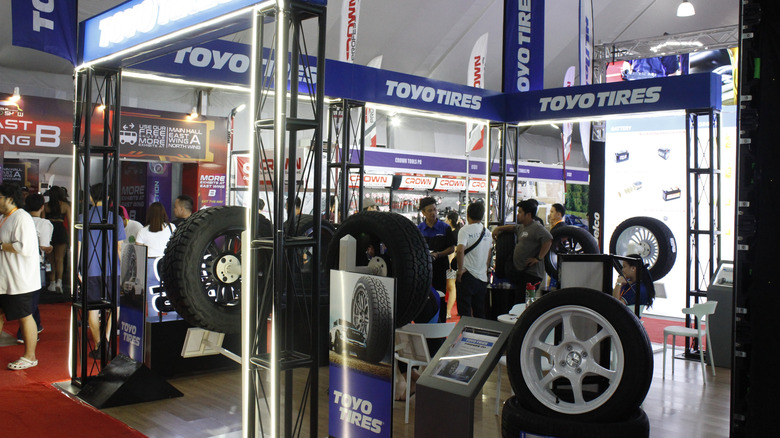 Toyo Tires booth at a car show
