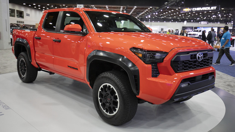 The 2024 Toyota Tacoma on display at the 2023 North American International Detroit Auto Show