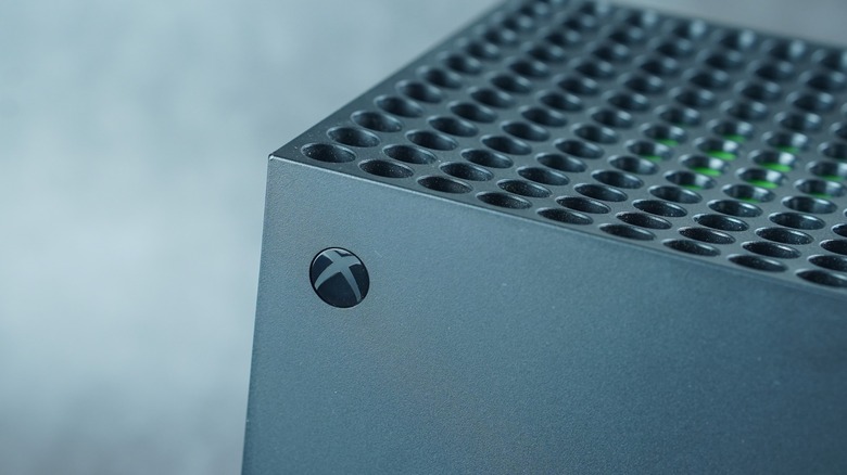 Corner of black Xbox Series X