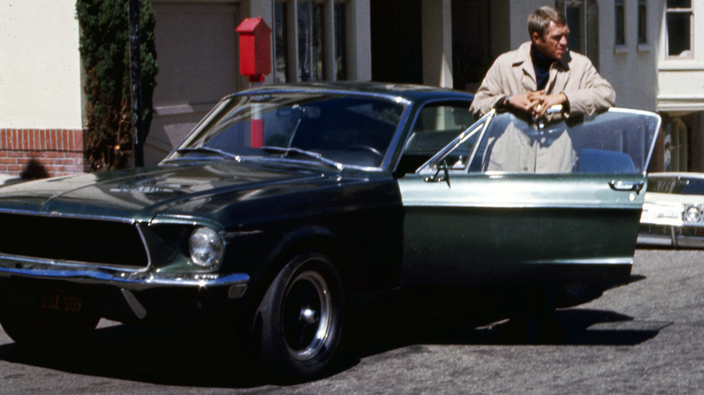 Steve McQueen and a 1968 Ford Mustang GT