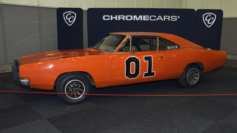 Ford Gran Torino from Starsky & Hutch on display
