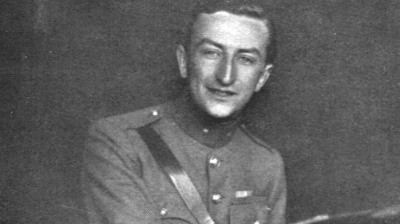 Willy Coppens posing in the cockpit of his plane in 1918