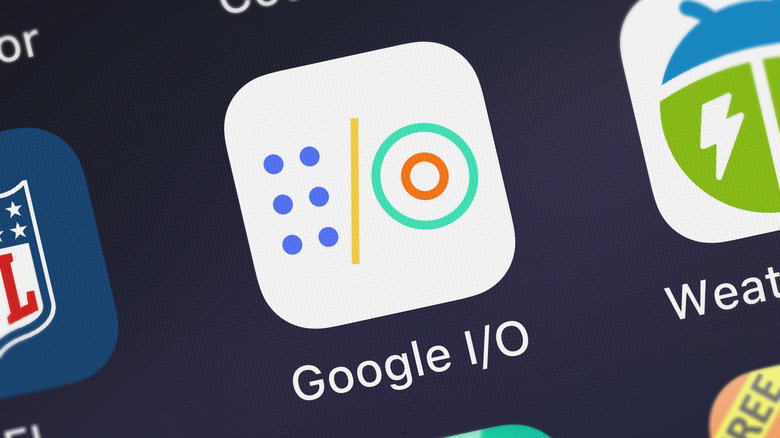 Google IO icon on smartphone