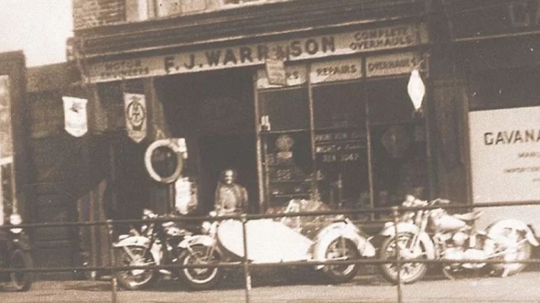F.J. Warr (1916) and Warr's original Kings Road store.