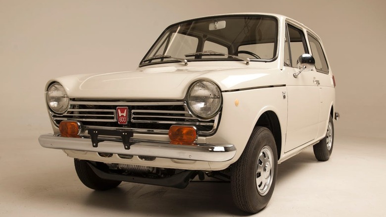 Honda N600 on white floor