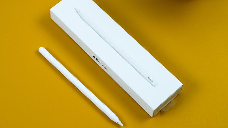 Apple Pencil 2nd generation next to its box.