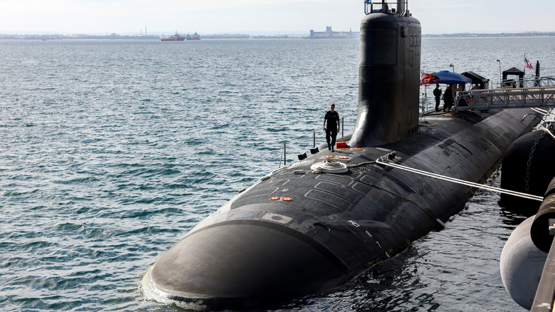 Virginia-class submarine USS Minnesota during a port visit in Australia
