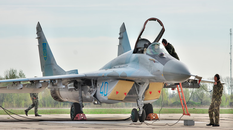 MiG 29 fulcrum on the tarmac