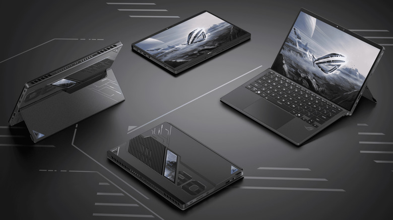 Asus ROG Flow Z13 2025 convertible tablet and laptop in different angles
