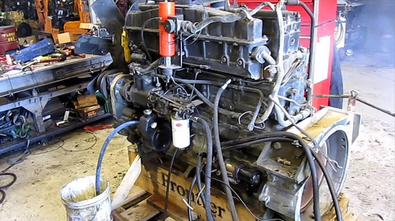 A 1986 Cummins Big Cam III diesel engine