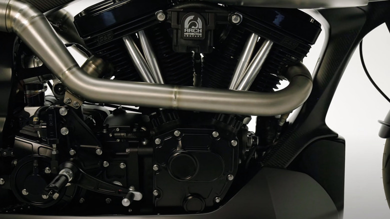 The V-twin engine on the Arch Method 143