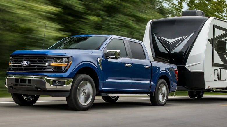 2024 Ford F-150 towing a trailer