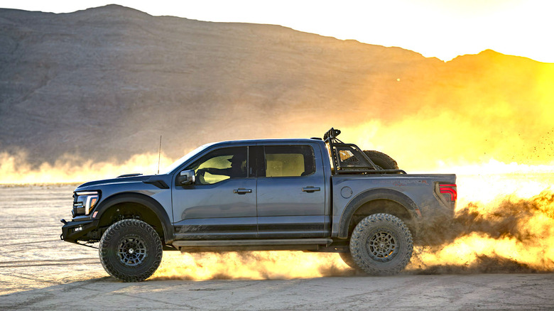 Ford Shelby Raptor driving through desert